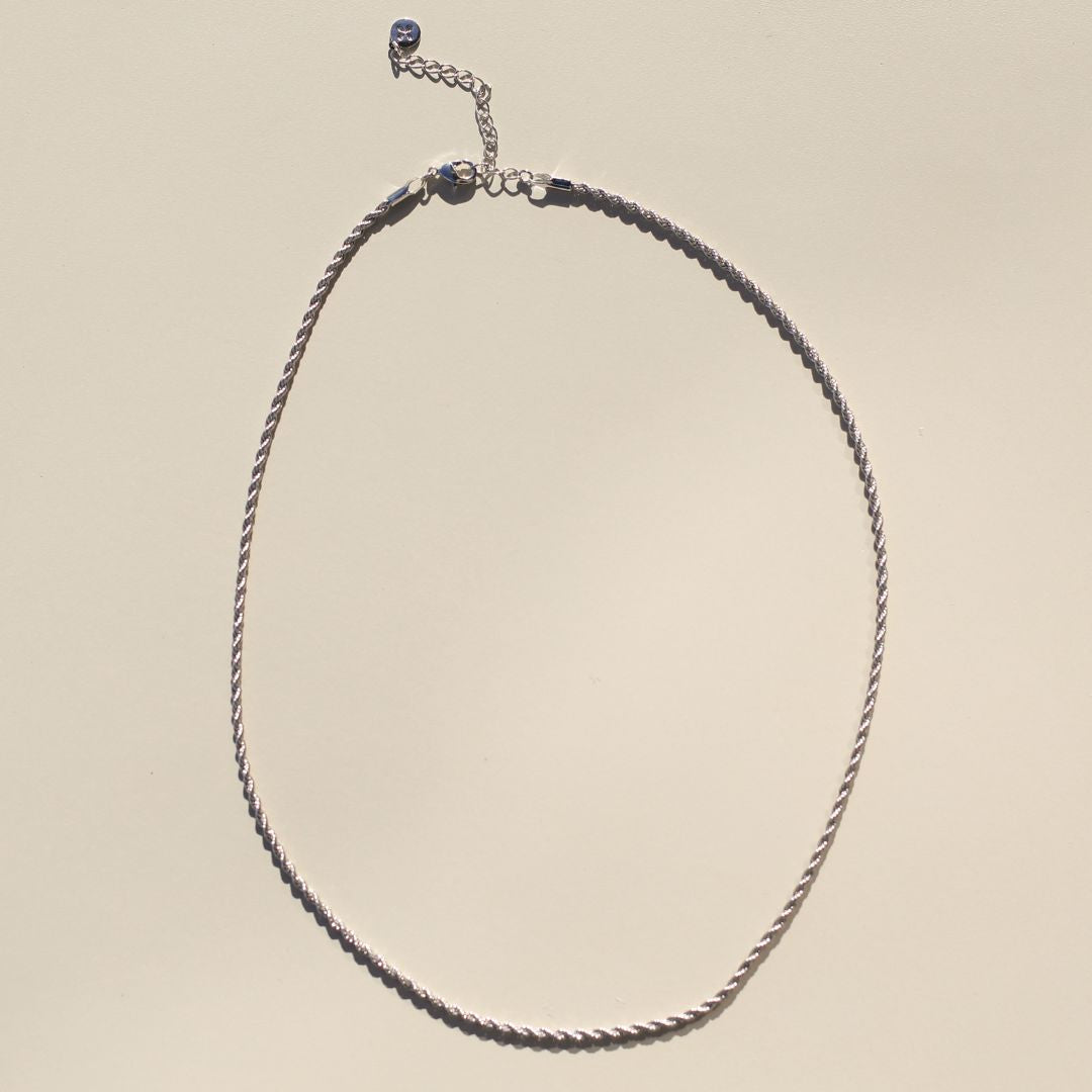 Silver Rope Chain Necklace