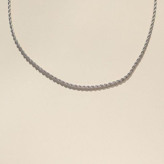 Silver Rope Chain Necklace