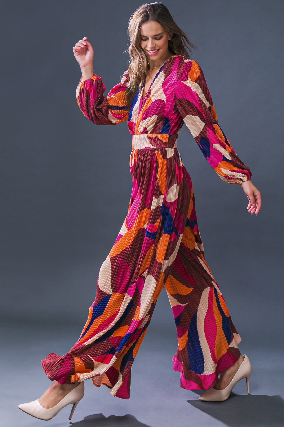 Set a Trend Plisse Jumpsuit