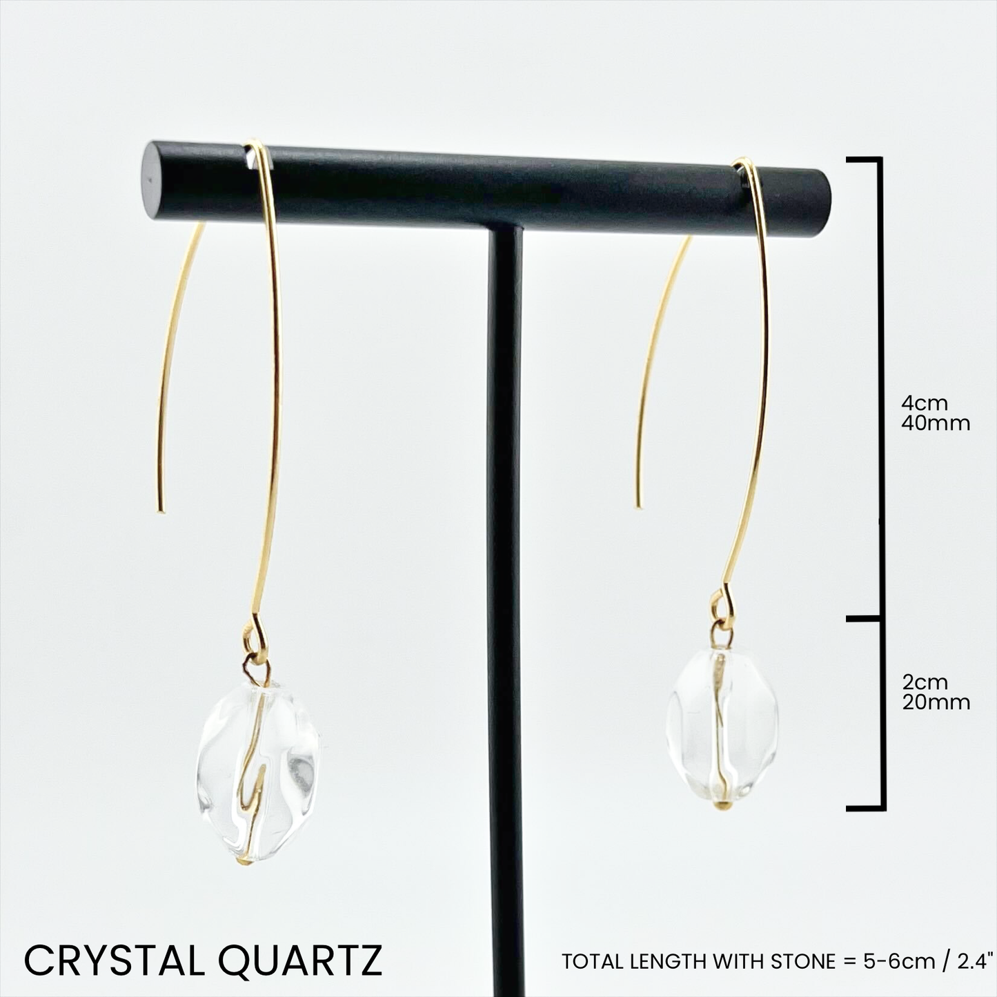 Small Stone Drop Earrings