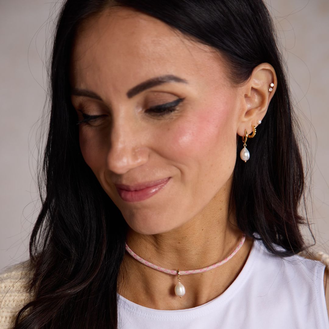 Strawberry Milkshake Minimalist Waterproof Cord Necklace