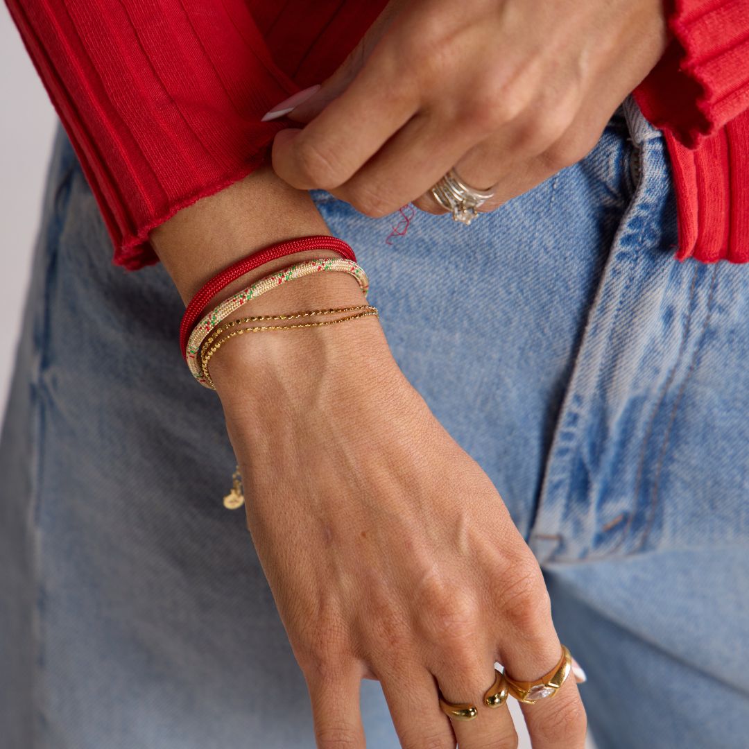 Sugar Cookie Minimalist Waterproof Cord Bracelet