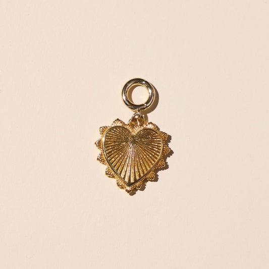 Sunburst Heart Charm