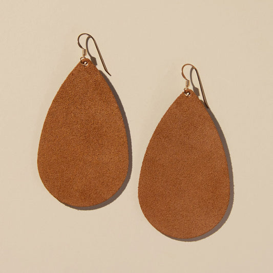 Tawny Suede Teardrops